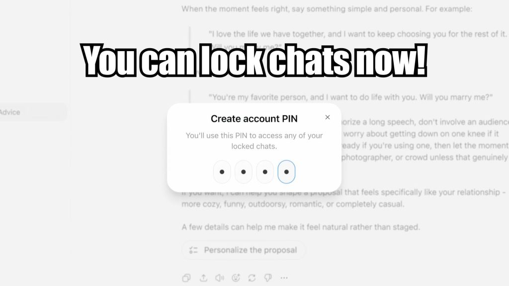 ChatGPT Locked Chats: Hide Private Conversations with a PIN